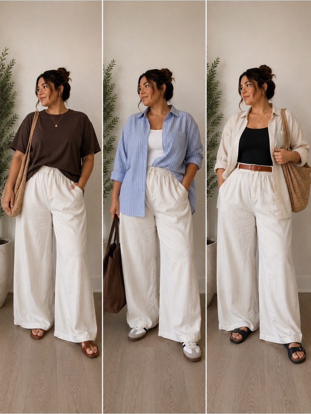 Old Navy White Wide-Leg Pull-On Pants – XL